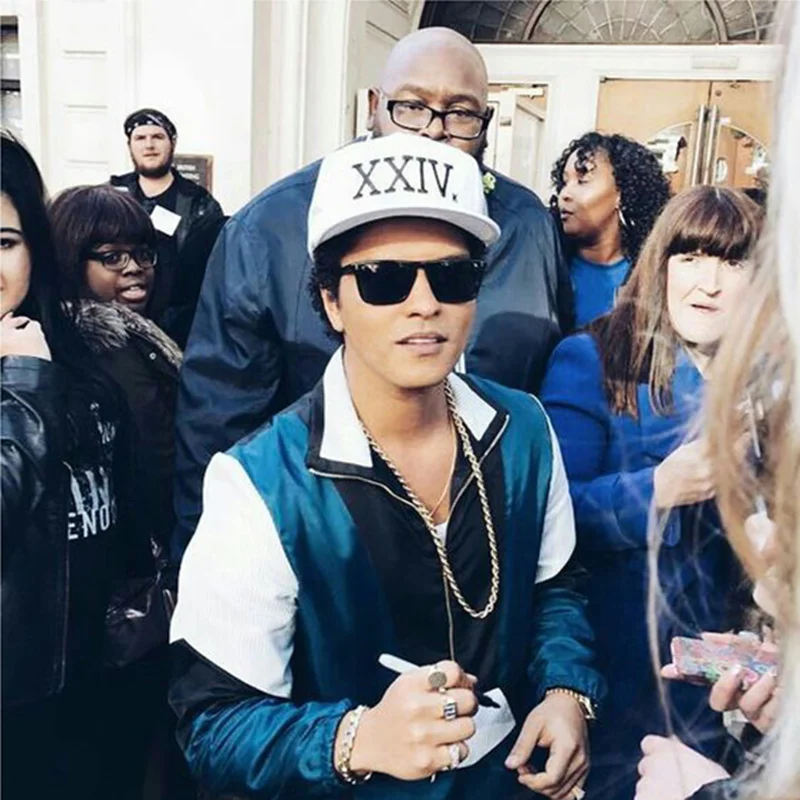 Бейсболка унисекс Бруно Марс 24k Magic Gorras K pop хлопок Bone рэпер XXIV папа шляпа хип хоп