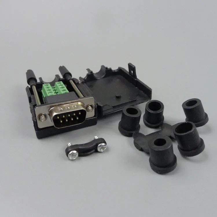 Новый syle DB9 COM порт RS232 Штекерный Соединитель с задним боковым винтовым