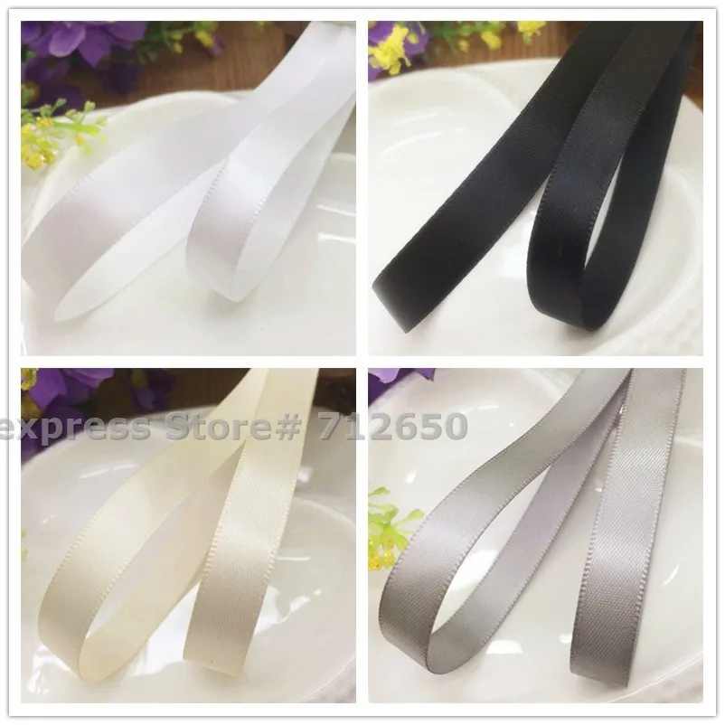 

3/8'' (9mm) solid satin Ribbon Double Face Satin Tape hairbow garment bag shoe accessory Baked Cake Gift Packaging 20 yards