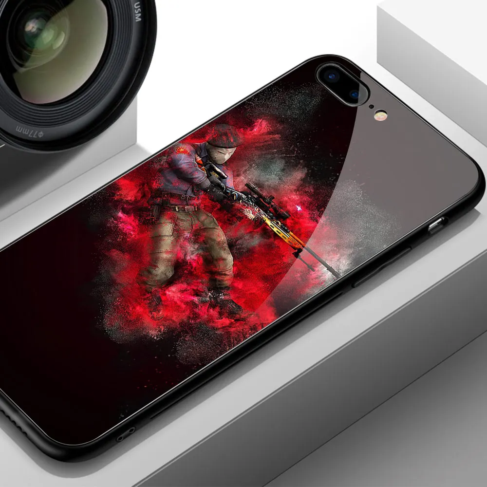 Чехол-накладка для iPhone 6 plus 6s 8 7 X XR XS MAX 11 12 13 pro max из жесткого стекла | Мобильные