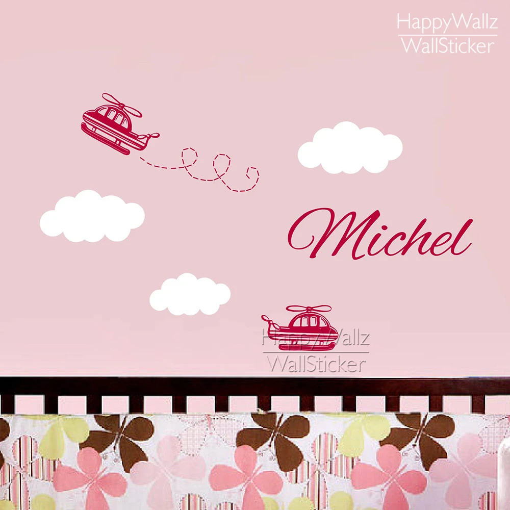 Детская Наклейка на стену с именем заказ 525C|airplane wall stickers|name stickerswall sticker |