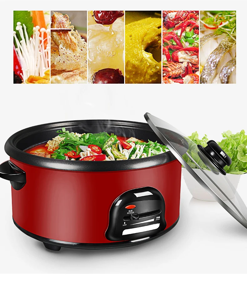 CUKYI 2.8L многофункциональная электрическая конфорка мини-лапша плита антипригарная сковорода маленькая плита многоцелевой Электрический котел США ЕС