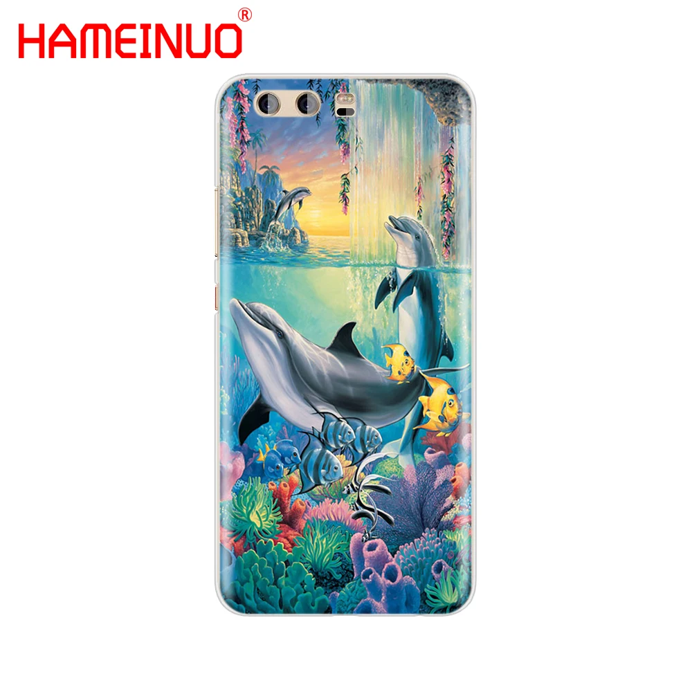 Hameinuo Ocean Дельфин танец и прыжки крышка телефона чехол для Huawei Ascend P7 P8 P9 P10 P20 Lite Plus Pro g9 G8 G7