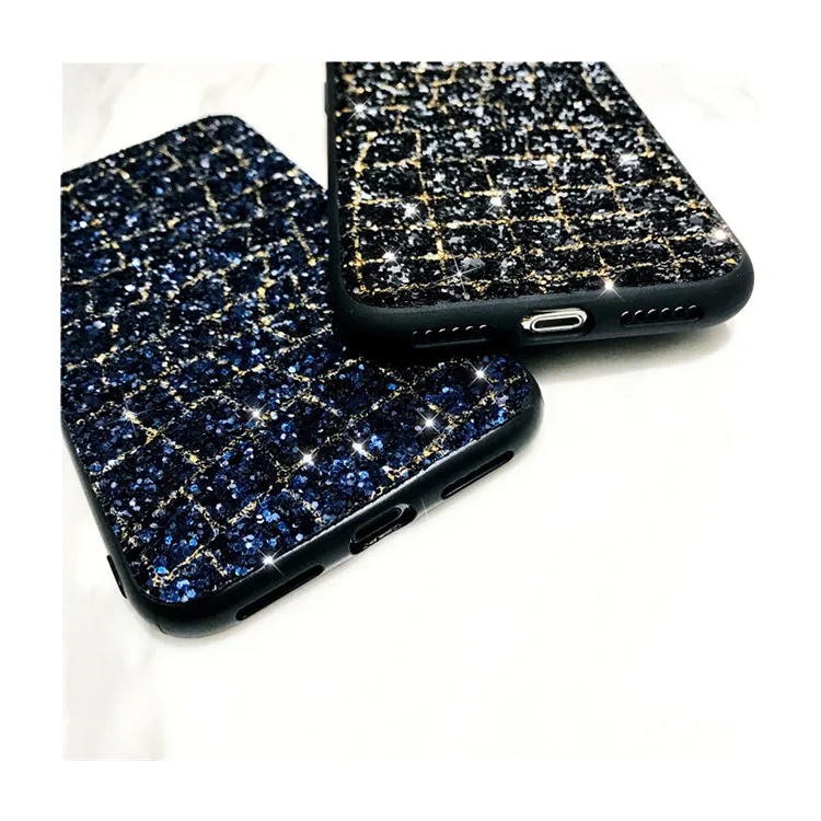 

NEW Woman Fashion Bling Glitter Phone Case For iphone 7 8 6 S 6S Plus 7Plus Diamond Shining Hard Back Cover for iPhone8 X Capa