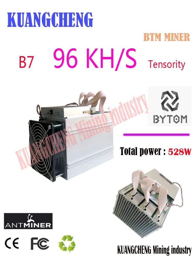 Б/у только 90% новый Майнер tensority BTM asic 96 K/S ANTMINER b7 538 Вт маломощная электронная
