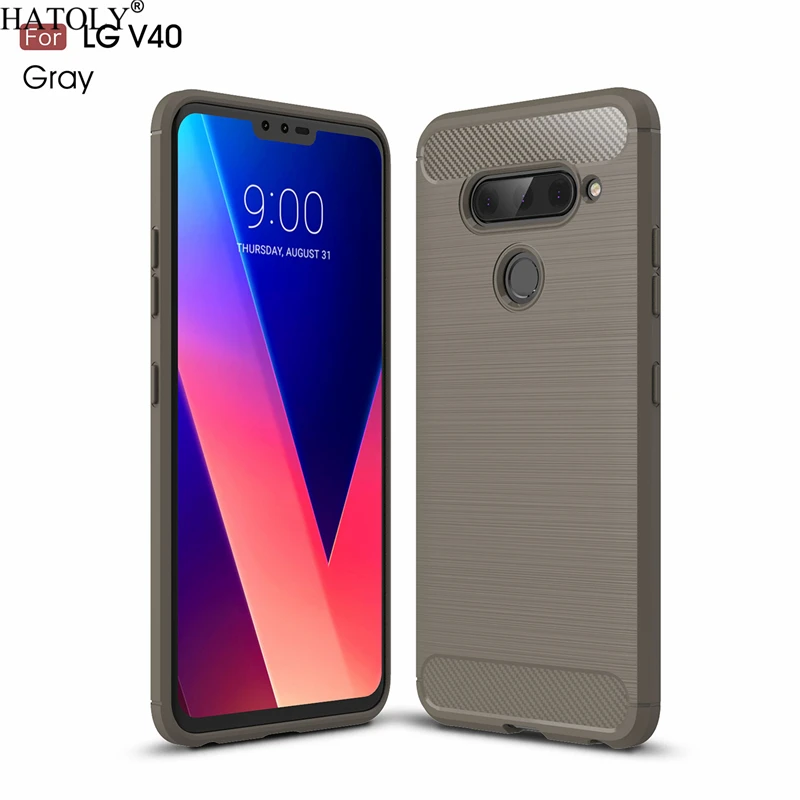 HATOLY Чехлы для LG V40 чехол ThinQ V 40 противоударные мягкие ТПУ матовые прочные