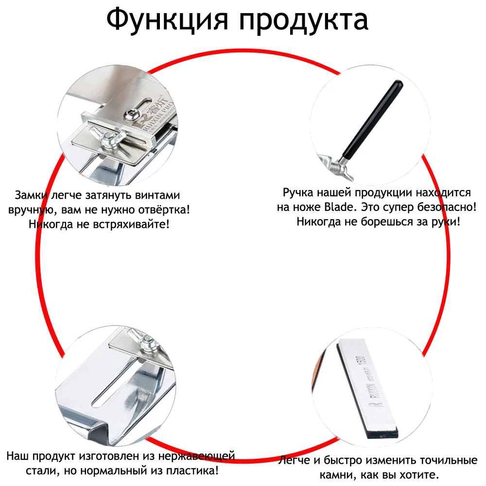 Новое обновление Ruixin Pro точилка для ножей гладить Сталь Ножи точилка профессиональная Кухня Ножи точилка Заточка FIX фиксированный угол с IIII камень заточка ножей