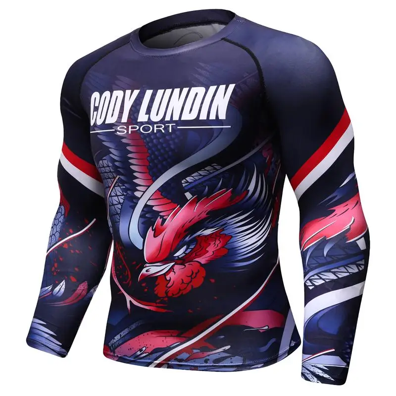 Мужская футболка с 3D принтом MMA Rashguard BJJ jersey marvel компрессионные топы