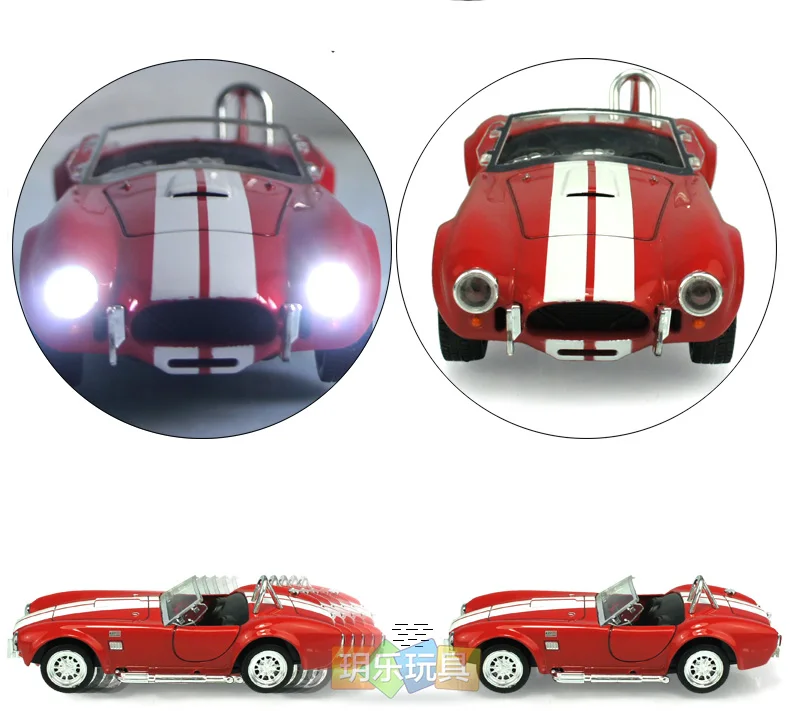MZ 1:32 Ford Shelby Cobra 427 классический спортивный автомобиль с отступить дверь можно