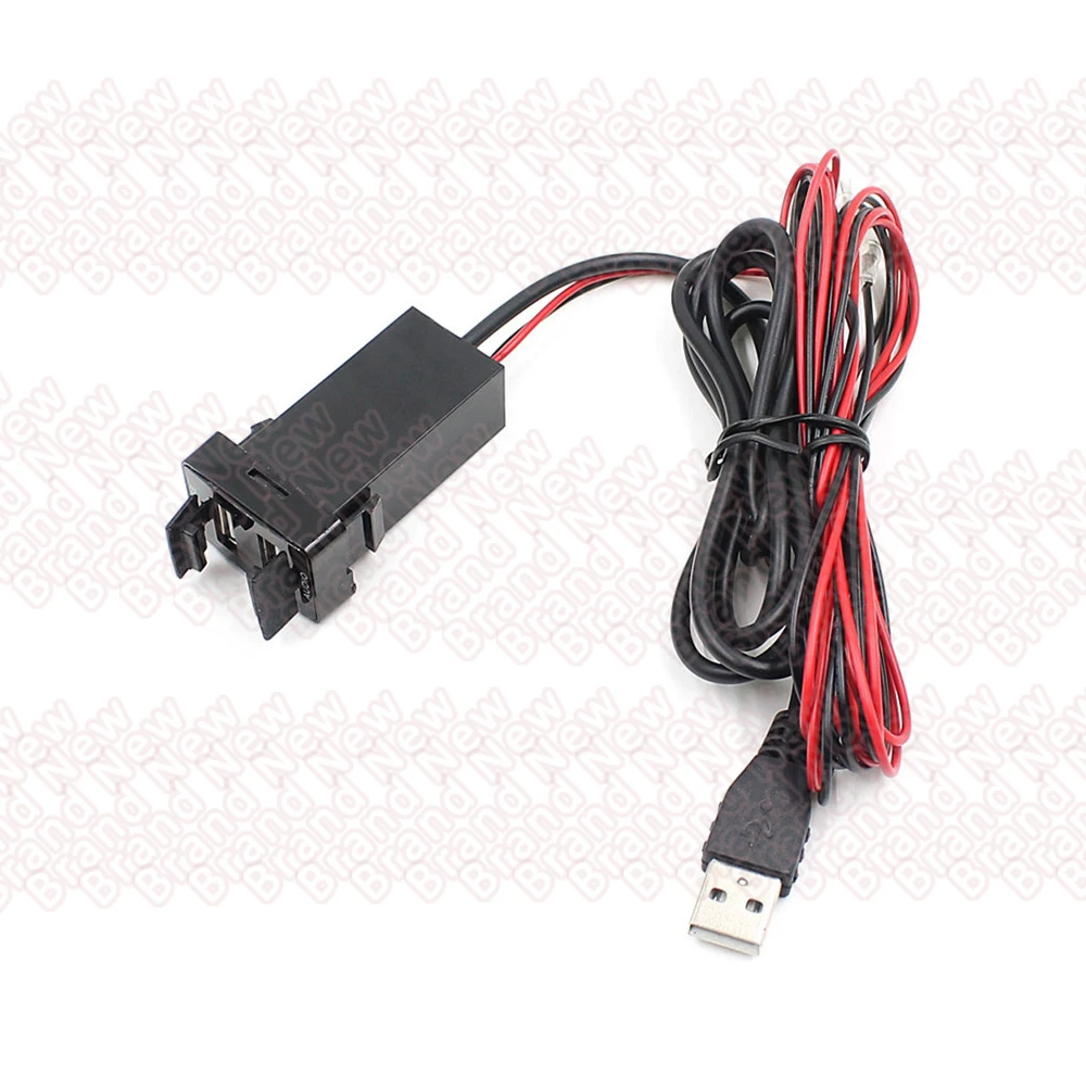 

Автомобильная розетка ABS с двумя USB-портами и пылезащитным покрытием, автомобильное зарядное устройство 12-24 В для Toyota