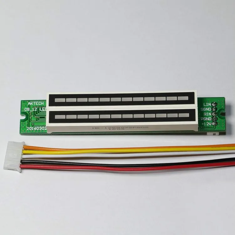 Мини двойной 12-уровневый индикатор VU Meter плата стереоусилителя регулируемая