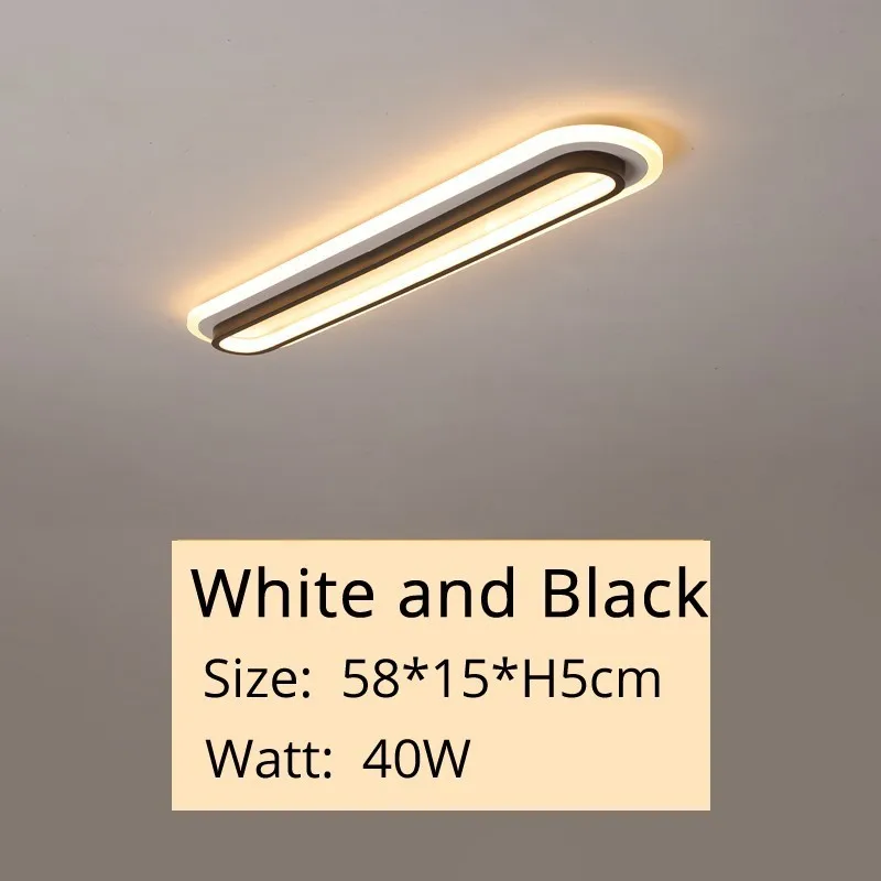 black 58cm Черно-белые люстры для гостиной, прихожей, коридора, освещение, лампа, современный домашний светильник, лампадарио, люстры - Цвет абажура: black 58cm