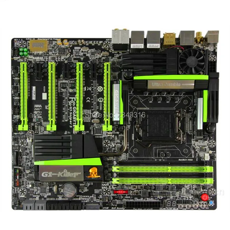 Для Gigabyte GA-G1.Sniper 5 оригинальная б/у рабочего стола материнской платы G1.Sniper 5 Z87 LGA 1150 i3 i5 i7 DDR3 32G SATA3 блок питания ATX