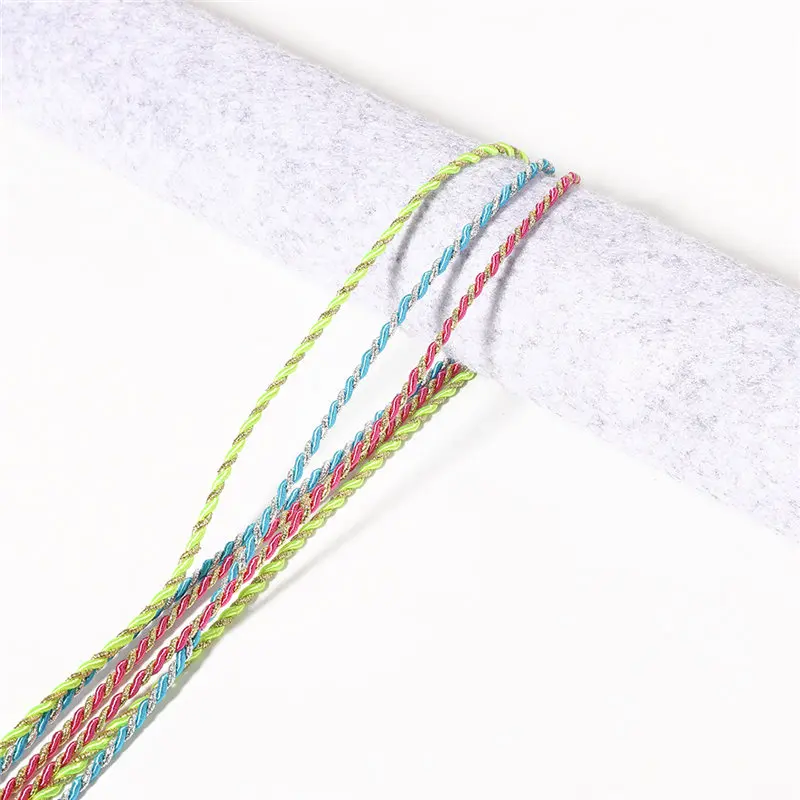 3mm 3Pcs 90cm 3~8Pcs/Pack Hair Spiral Braider Colorful Beads Hair Rolling Rope Twister Hair Accessories For Girls Beauty Hair Tinsel - Color: 3mm 3Pcs