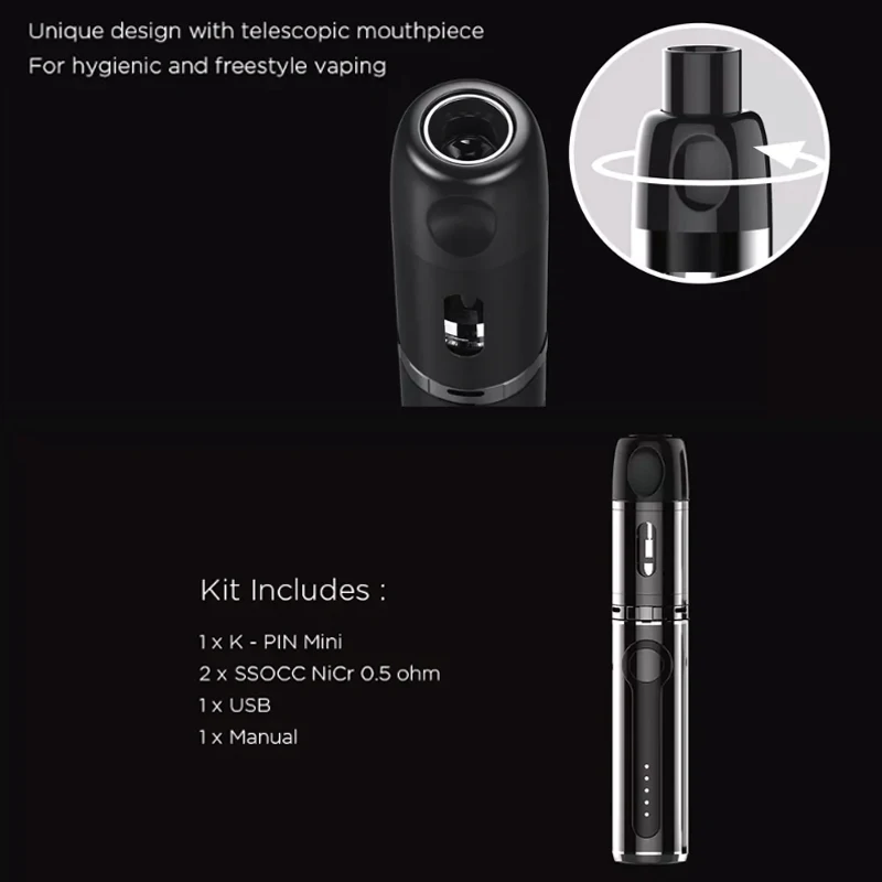 Оригинальный набор для начинающих KangerTech K-PIN Mini с емкостью 1500 мАч 2 мл головкой