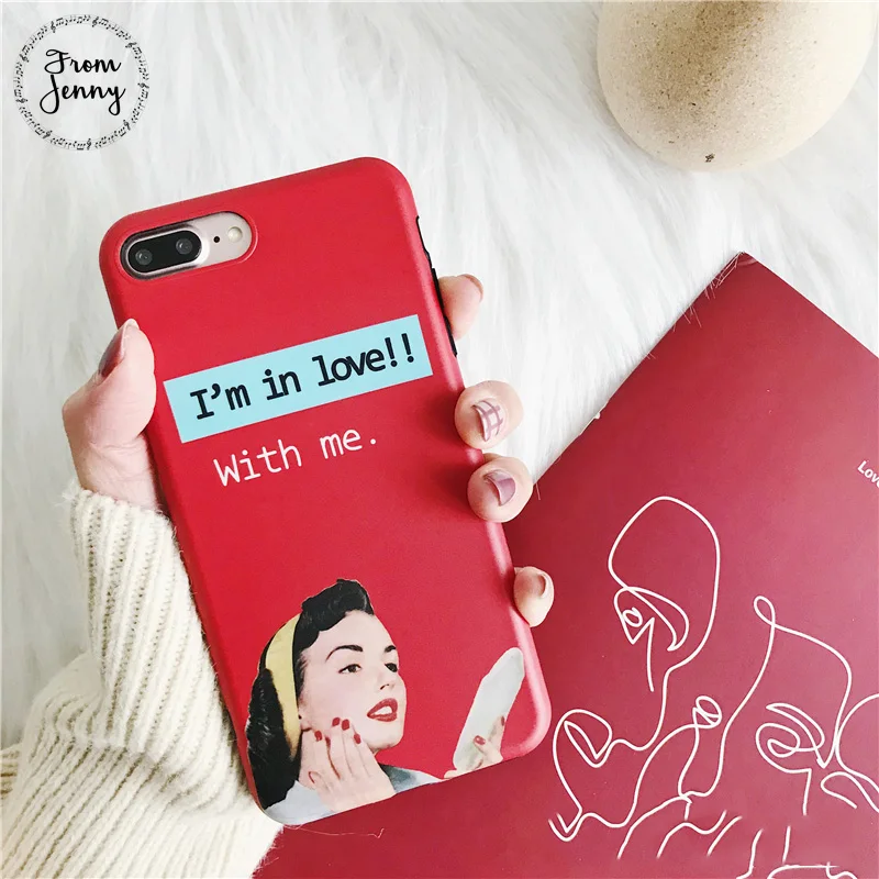 From Jenny с рисунком Дамская защитный чехол для телефона iphone X 6 plus 7 8 plus/iphone S/6 S +