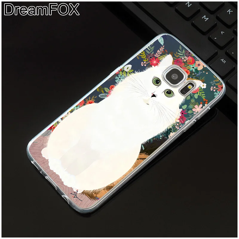 DREAMFOX M323 Fashion Cat Art Soft TPU Silicone Case Cover For Samsung Galaxy Note S 7 8 9 10 10e 11 11e Lite Edge Plus |