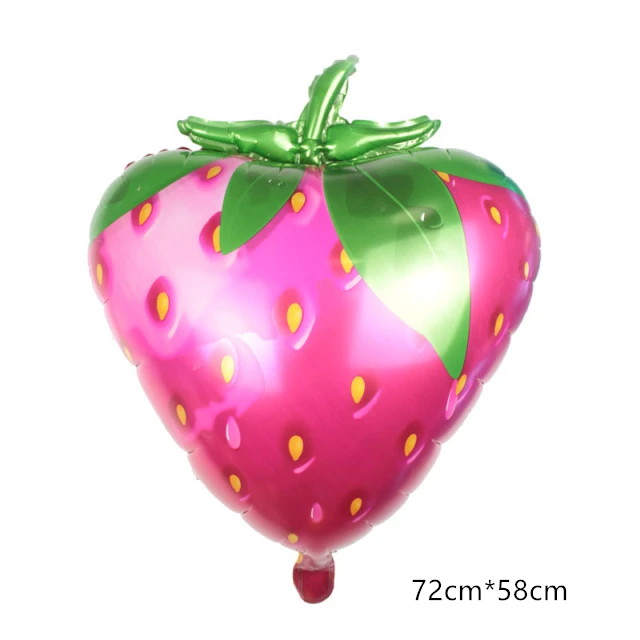 1pc Strawberry 1 шт. новые пищевые овощи баллоны мультфильм фрукты фольга воздушные шары для дня рождения детское украшение душевой кабины детская тема вечерние поставки игрушки - Цвет: 1pc Strawberry