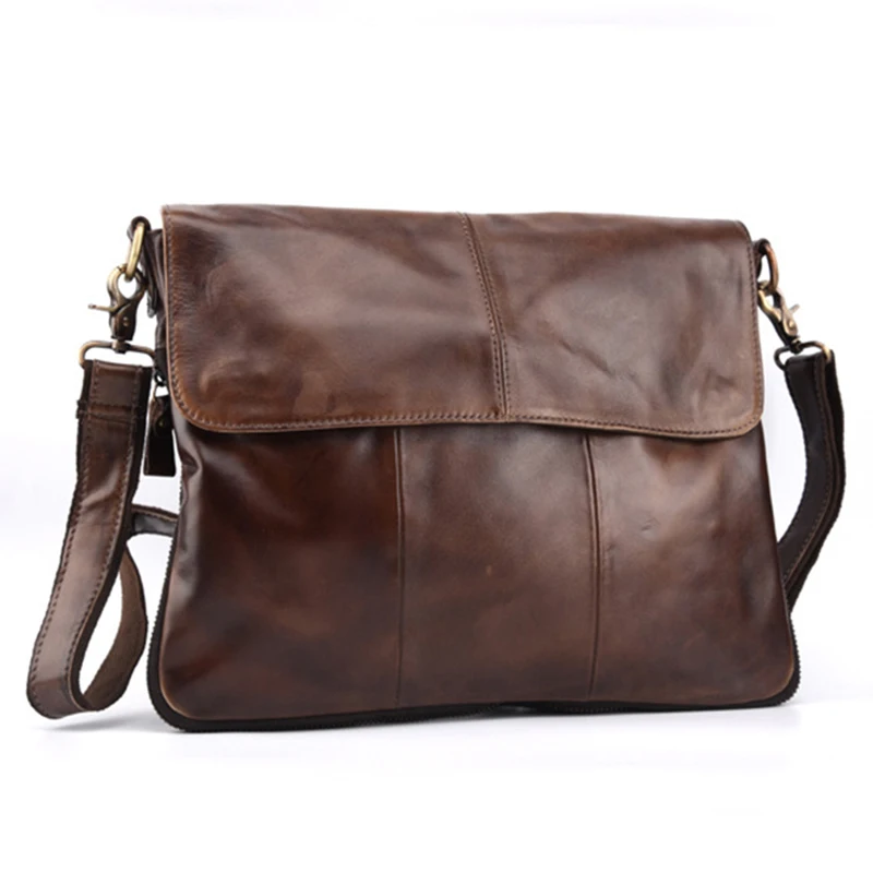 Мужская сумка слинг через плечо из натуральной воловьей кожи|bag genuine|shoulder bagscross body