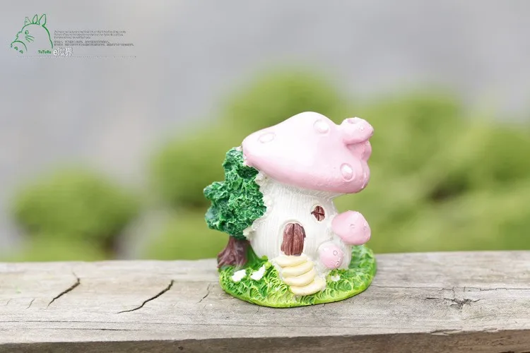 Мини Дом гриб Фея Сад миниатюрные гномы моховые террариумы изделия из смолы