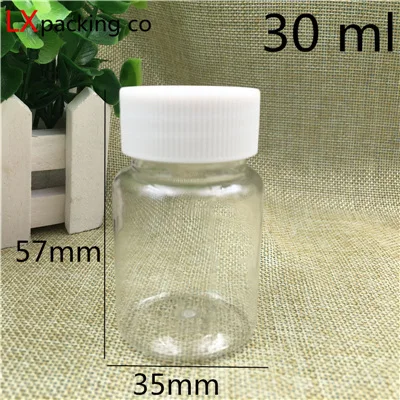 30 ml 30 шт. 15 30 50 100 200 мл пустая прозрачная пластиковая упаковка для бутылок Контейнер для конфет - Цвет: 30 ml