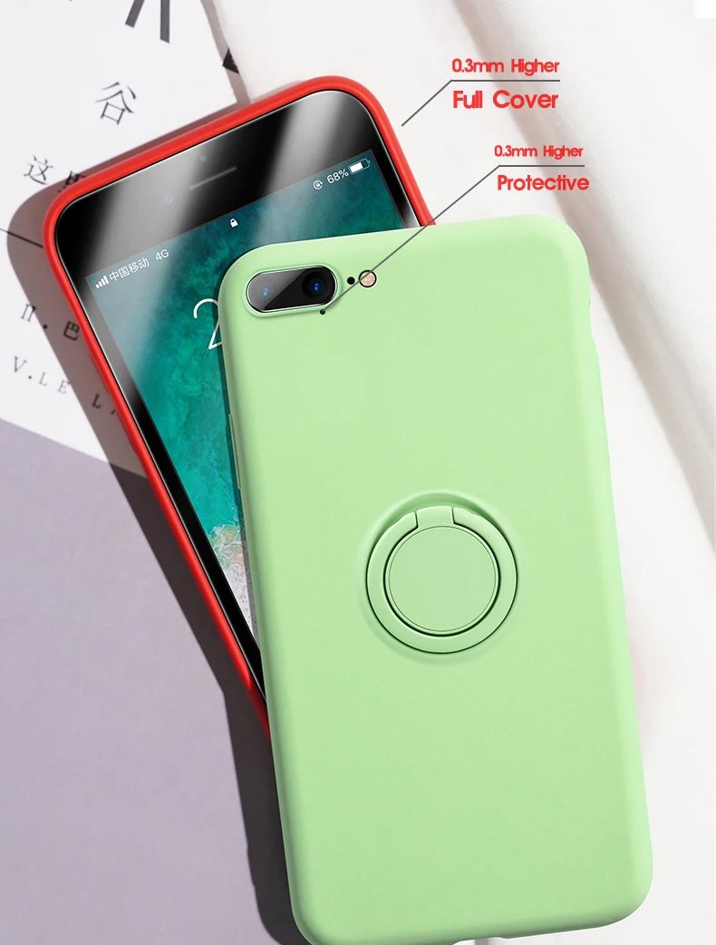 Мягкий силиконовый чехол для iPhone XR 11 Pro 6S XS Max XS X R 7 8 6 кольцо держатель подставка противоударный силиконовый чехол для iPhone iPhone11