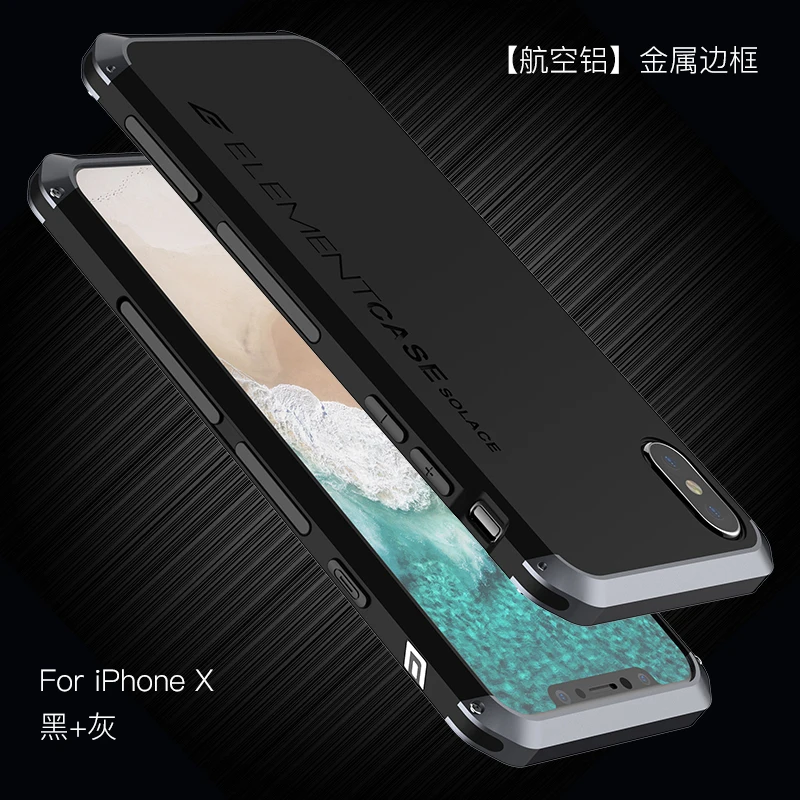 Случай для iPhone X 10 7 Plus чехол s Роскошный Алюминиевый бампер PC задняя крышка протектор для iPhone X чехол s сумка для телефона
