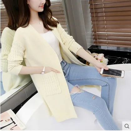 Новый 2019 для женщин шерстяной свитер кардиган женский кашемировый вязаный