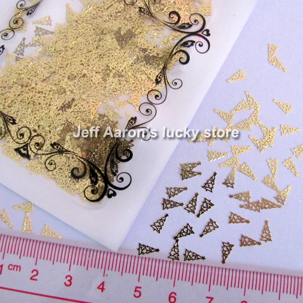 Кавайный дизайн 3d золотая металлическая Рождественская елка наклейки для