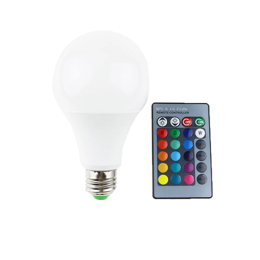 

3 Вт RGB лампа с 24 клавишами контроллер Светодиодная лампа E27 SMD5050 4 светодиода s 110 В-240 В домашний декор доступно 16 цветов