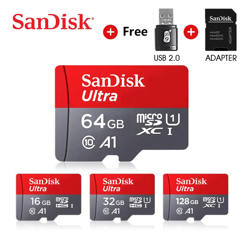 sandisk micro sd carta класс 10 TF карты 16 ГБ 32 ГБ 64 Гб 128 ГБ scheda di memoria для телефона и компьютера