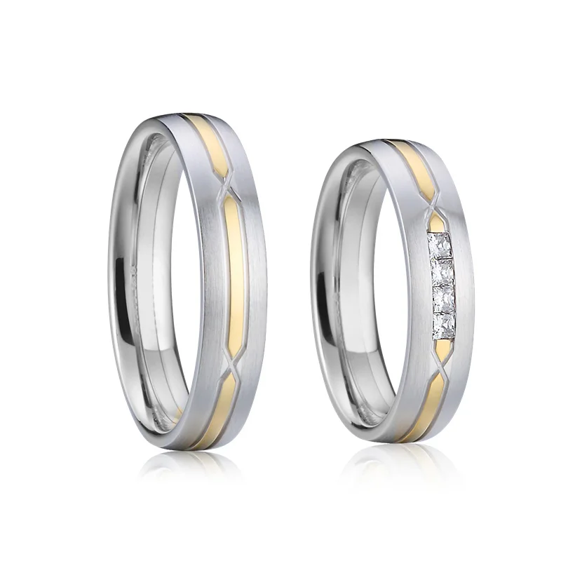 

Handmade love Alliances couple ring wedding band fashion costume jewelry