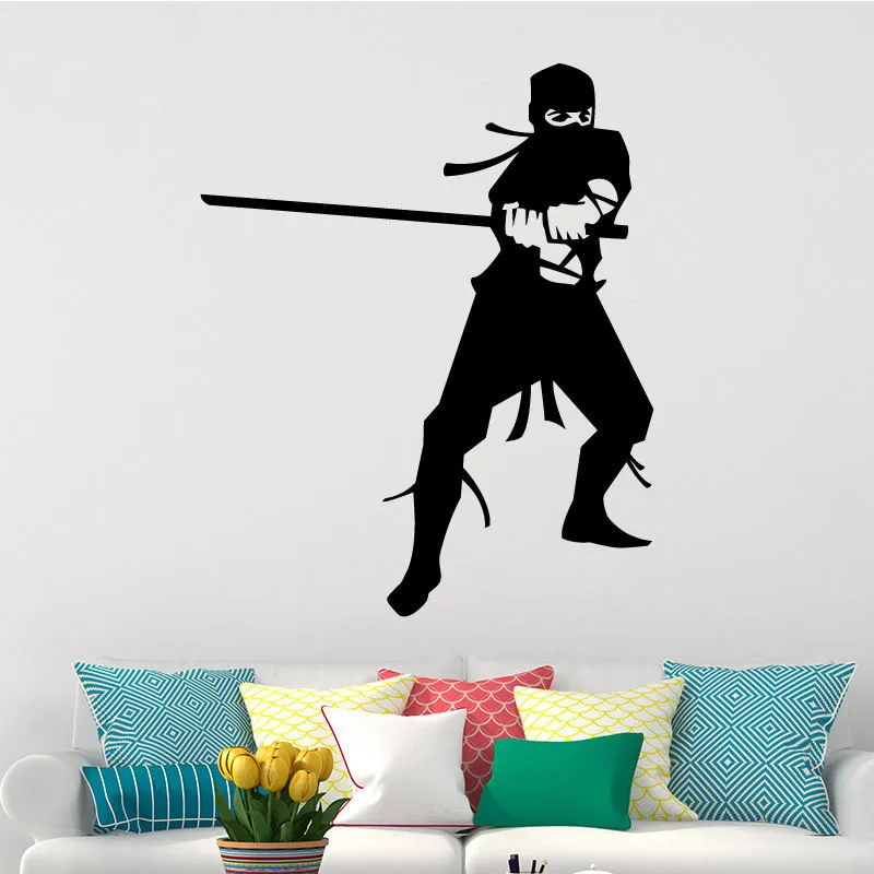 

classical Japan Ninja vinyl Wall Stickers Room Decoration Accessories for kids room Living Room Removable Wall Art Sticker mural