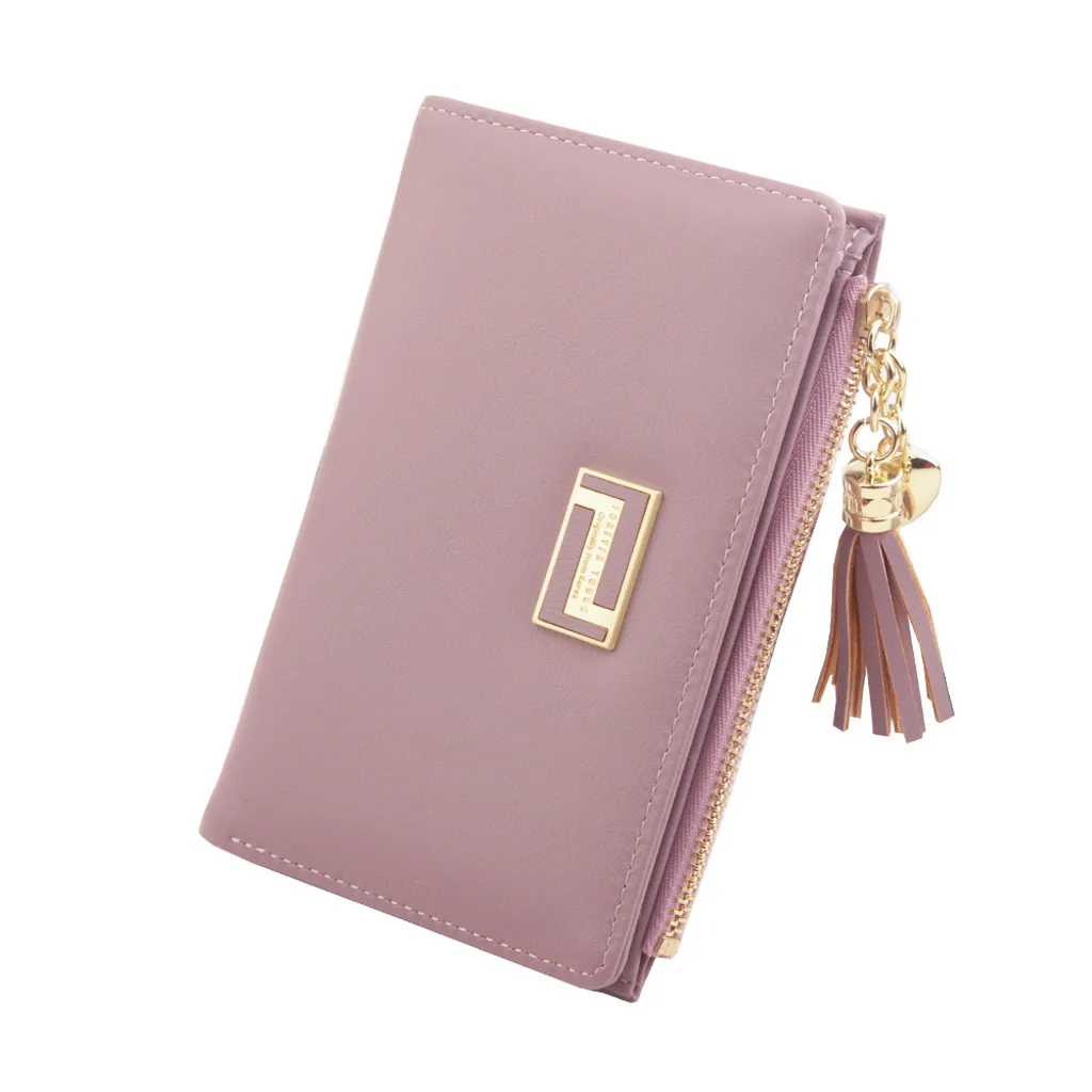 Purple MOLAVE кошельки и держатели, модные женские кошельки средней и длинной длины, стильный модный кошелек на молнии с кисточками, держатель карты, сумка 9401 - Цвет: Purple