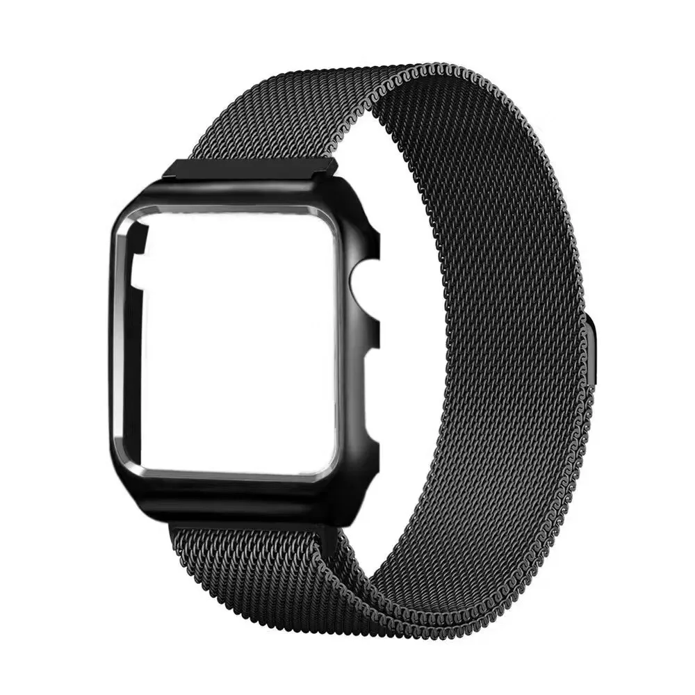 Новый чехол + ремешок для Apple Watch iwatch 1 2 3 браслет из нержавеющей стали сетчатый
