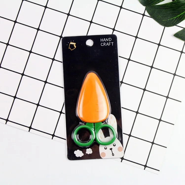 Dokibook Cute Carrot Scissors Cartoon Craft Supplies For School Metal Scissor Children Notebook Diy Accessories |