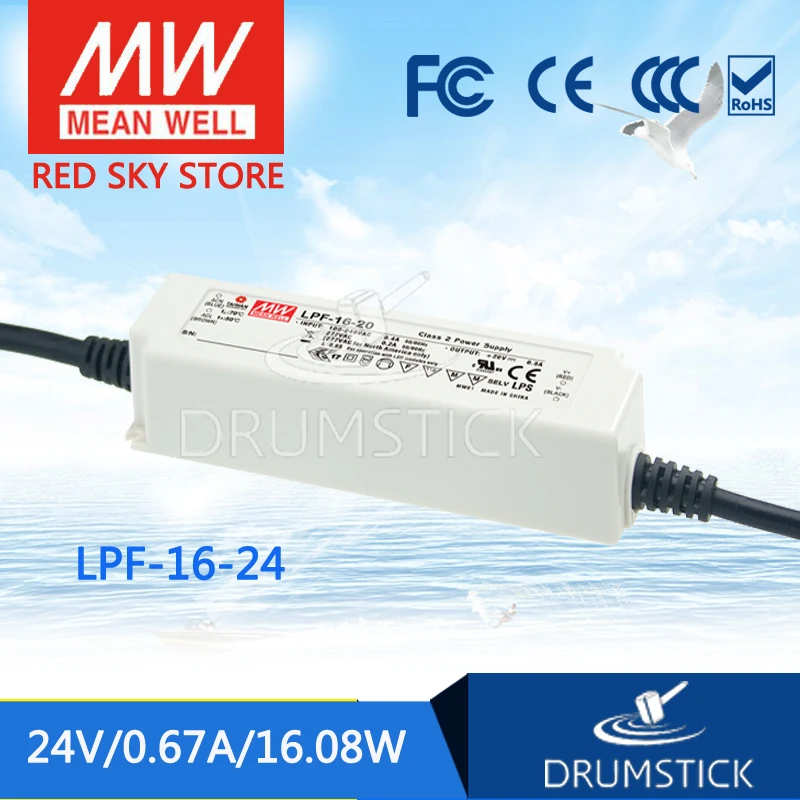 

prosperity MEAN WELL LPF-16-24 24V 0.67A meanwell LPF-16 24V 16.08W Single Output LED Switching Power Supply