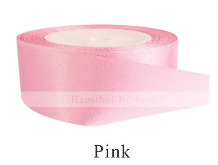 pink 5/"(15 мм) 25 ярдов/LotWedding атласные шелковые ленты односторонние ленты подарочная упаковка кружева DIY Аксессуары 32 Цвета - Цвет: pink