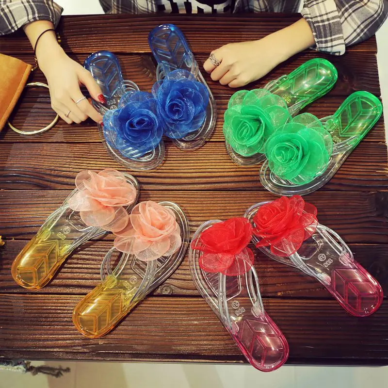 Женские сандалии и шлепанцы в новом стиле летние розовые Корейском пляжные на