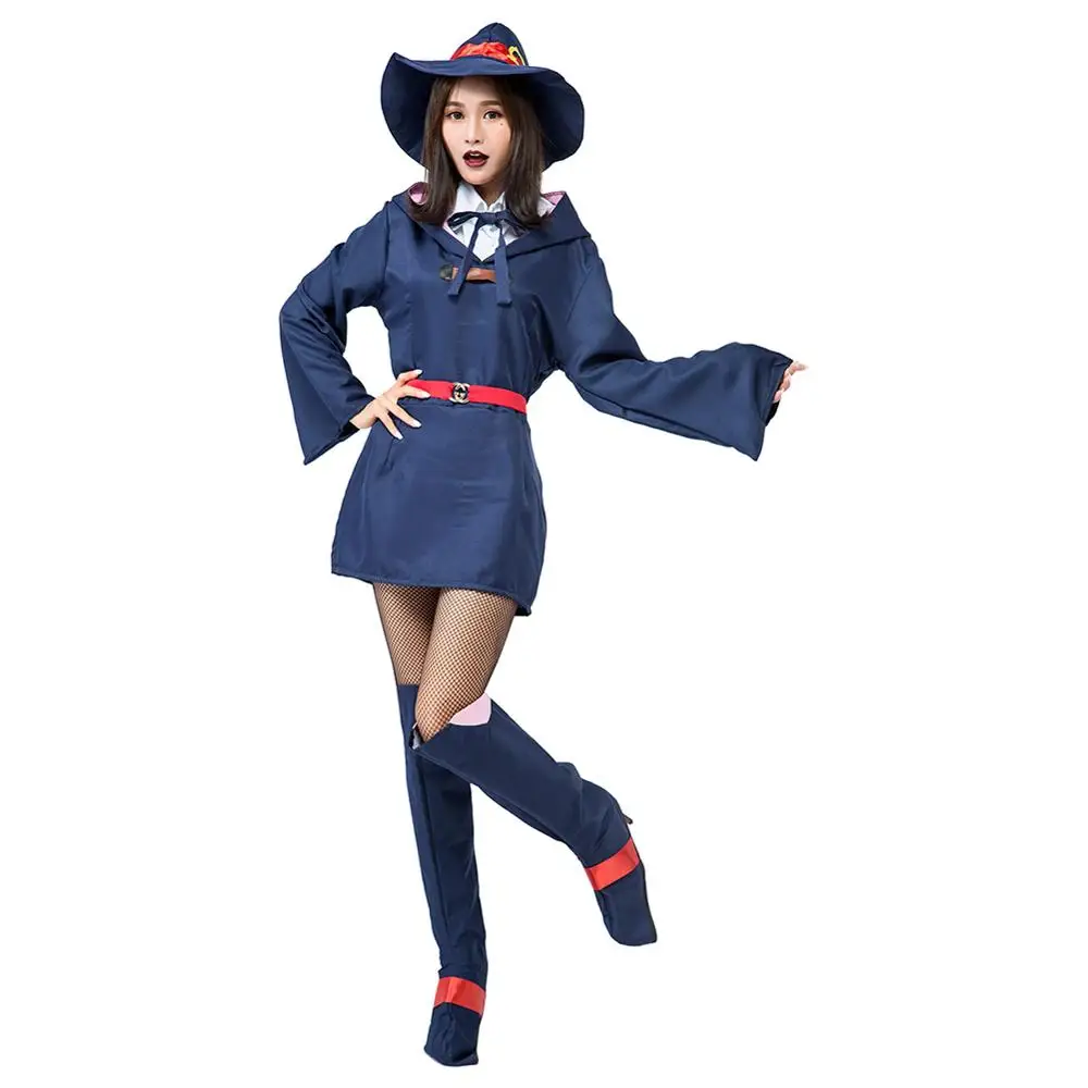 Полный комплект для косплея маленькой ведьмы Академии Atsuko Akko костюм Kagari платье