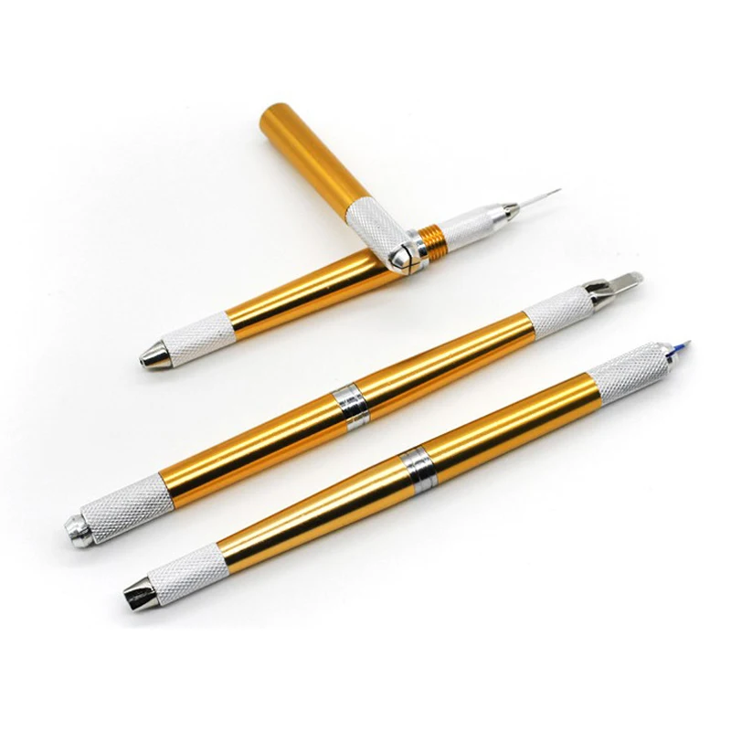 3 головки использовать микроблейдинг ручка тату машина для перманентного