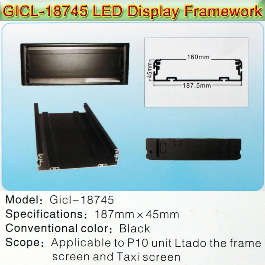 Gicl-18745 светодиодный дисплей светодиодная рамка вывески, P5/P10 светодиодный панель, посвященная автобусу, такси, автомобилю и т. д. автомобильный экран дисплея