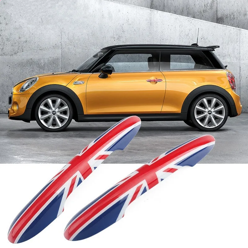 4 шт. ABS Наружная ручка двери автомобиля крышка Юнион Джек Наклейка для Mini Cooper F55