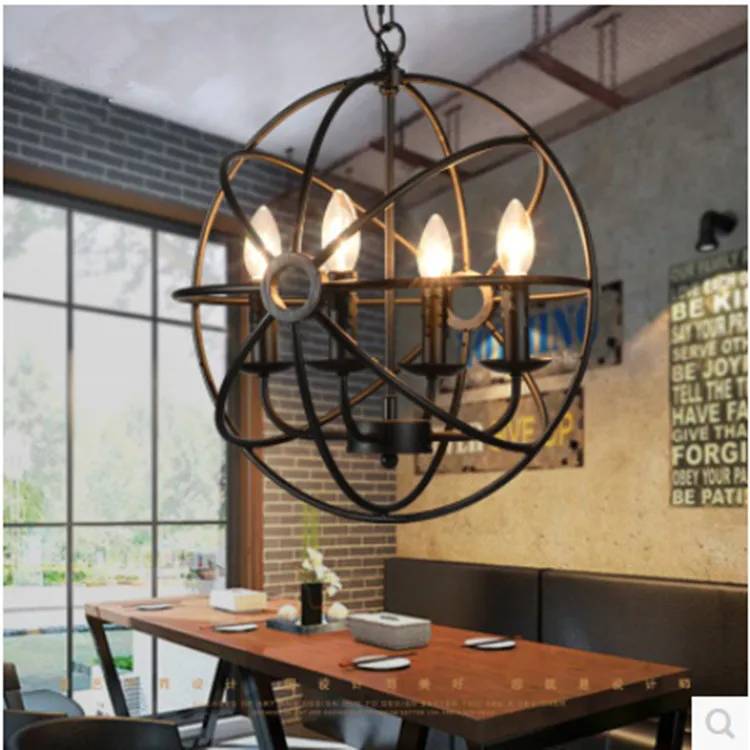 Эдисон промышленный стиль светильники черный подвесной светильник винтажная