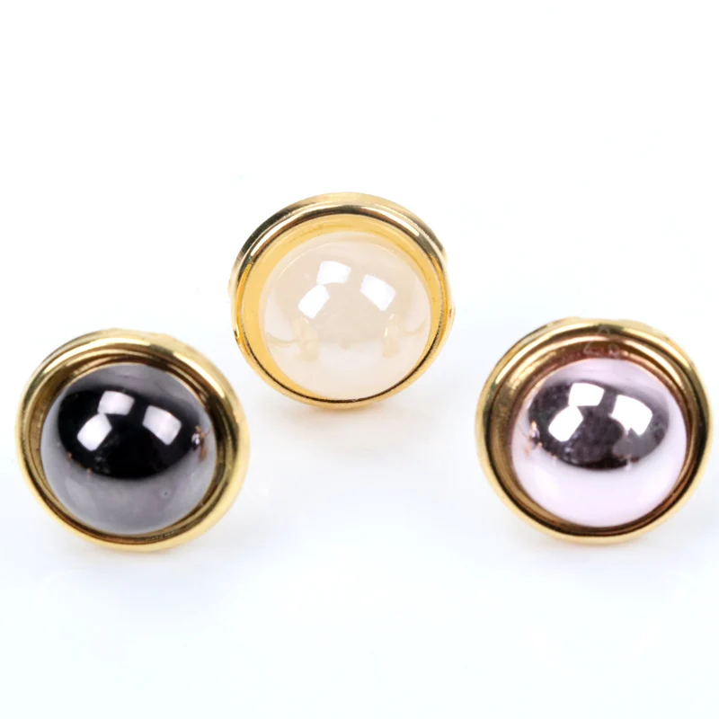 AB жемчужные Золотые круглые металлические ремесла для самостоятельного