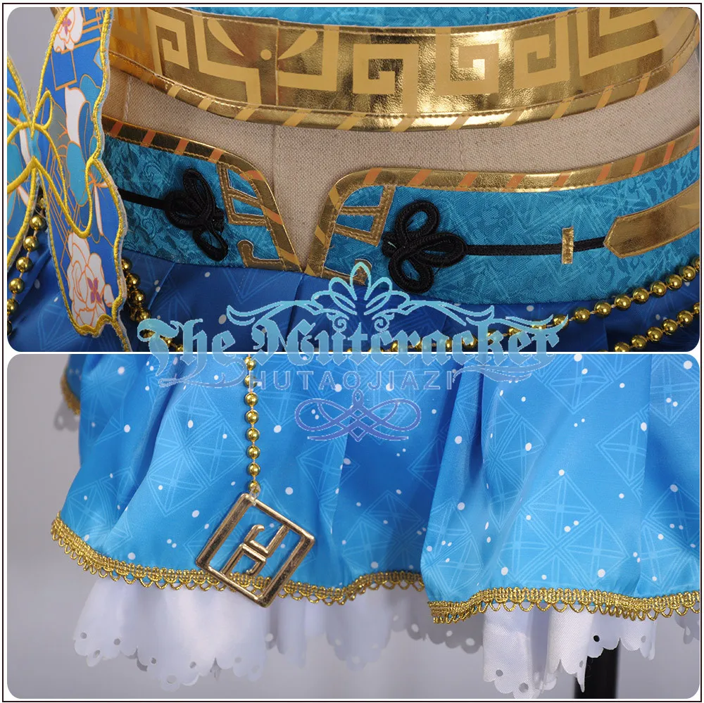 Милый! Солнечный свет! Aqours Cheongsam Косплей Mijyuku Mijuku Watanabe Костюм заколка для волос