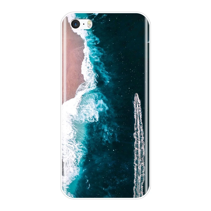 Телефонный чехол для iPhone 5 5C 5S SE 4 телефон с волнами океан пляж море крутой пейзаж