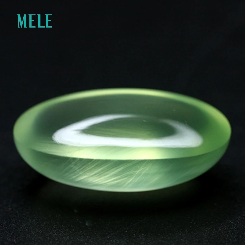 Top quality Australia natural prehnite for jewelry making Oval cut 28X11.7X11.3mm 41.8ct loose gemstone use luxury | Украшения и