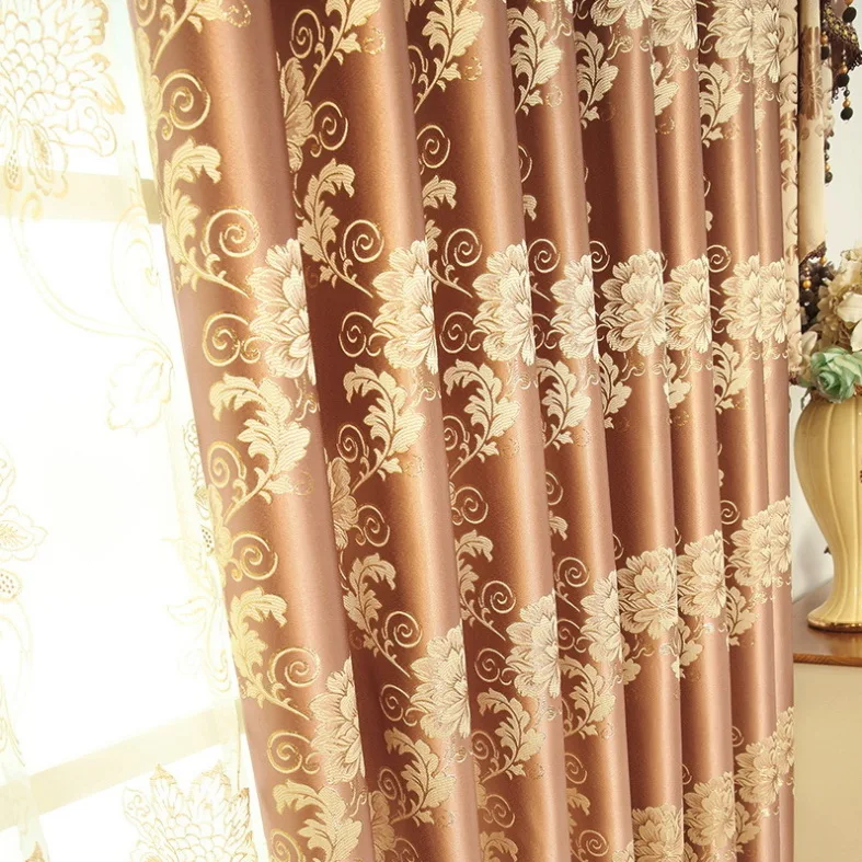 Роскошный Комплект штор, жаккардовый тюль, занавески для гостиной, ткань, Затемненные занавески для спальни, домашний декор, занавески