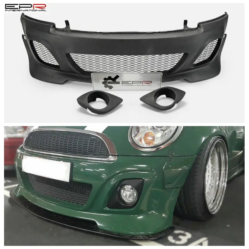 Для R56 Mini Cooper S LB FRP стекловолокно передний бампер с губой (только 3 дверных